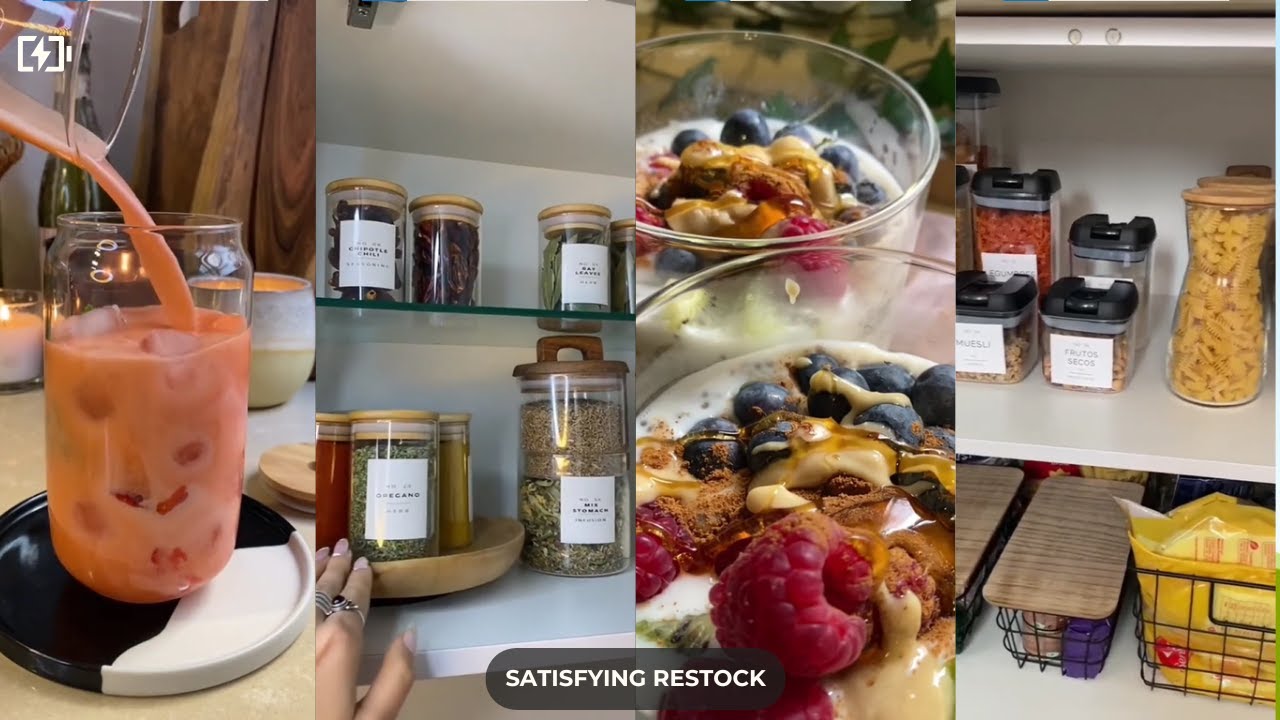 Weight Loss Drink | Satisfying Restock | Kitchen Restock and Refill | ASMR