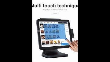 15inch+9.7inch aluminum alloy dual touch screen pos machine for modern retail #pos #possystem
