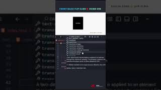 Modern 3D Card Flip Animation in HTML &amp; CSS  Smooth Hover Effect #shorts #viralshort #uianimation