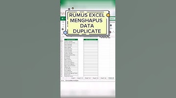RUMUS EXCEL UNTUK MENGHAPUS DATA DUPLIKAT #shorts