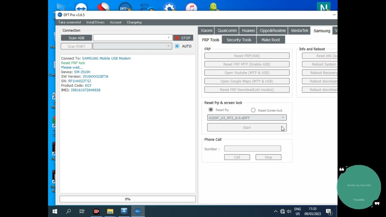 Samsung J5 2016 SM-J510H Reset Frp By DFT Pro