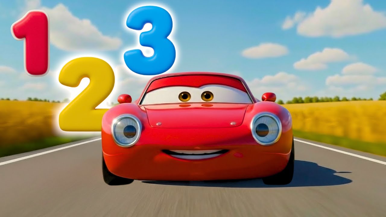 Learn Numbers 1 to 10 with Cars and Trucks | Beep Beep Vehicle Song for ...