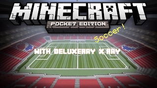 SOCCER IN MCPE!!! - MCPE 1.0 Mini-Game w/ Deluxeray X-ray // Minecraft PE 1.0.2 screenshot 2
