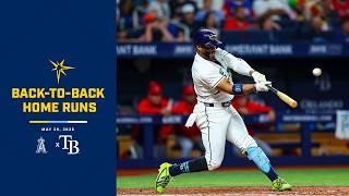 Yandy Díaz and Jonathan Aranda hit back-to-back home runs vs the Los Angeles Angels
