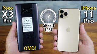 Poco X3 Pro vs iPhone 11 Pro Speed Test | Snapdragon 860 vs A13 Bionic⚡