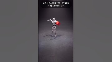 AI learns to stand (episode 3) #ai #gamedev #unity #deeplearning #reinforcementlearning