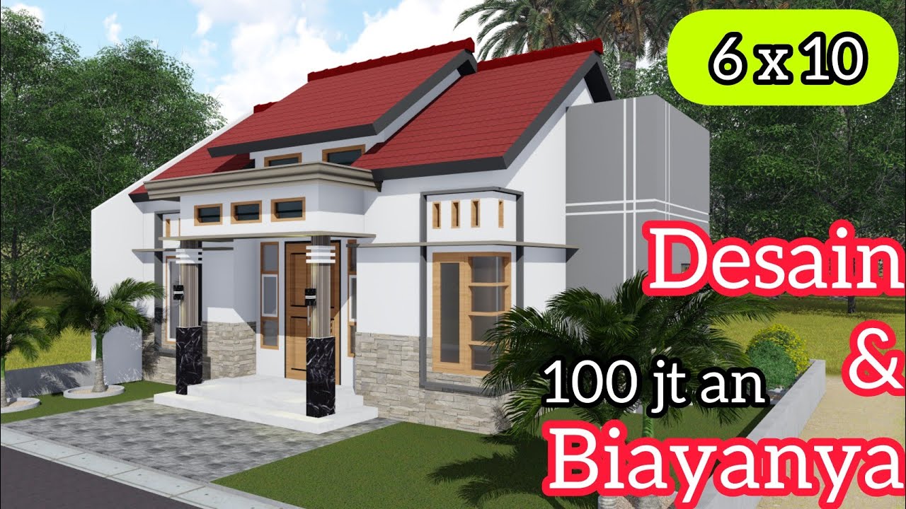 Animasi konstruksi - rumah minimalis 3 kamar tidur dilengkapi biaya bangun rumahnya || rumah 6x10