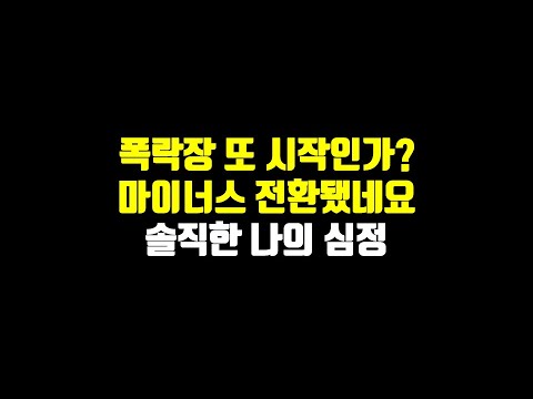 폭락장 또 시작인가? TQQQ SOXL 마이너스 전환됐네요. 솔직한 나의 심정