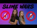 SLIME WARS: NO GLUE || NO BORAX || Taylor and Vanessa