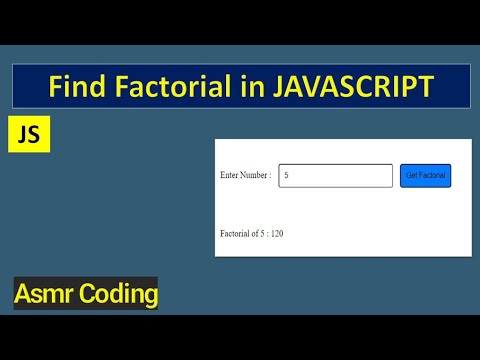 HOW TO FIND FACTORIAL IN JAVASCRIPT || #javascript  #coding #programming #video