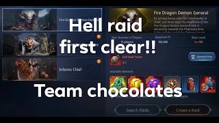 Celebrity First Clear Hell Raid- Fire Dragon Demon General All Chocolates Mir4 Profile