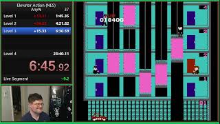 NES Elevator Action Speedrun 11:00 (one loop - no level 4 wait!)
