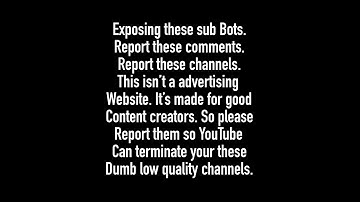 Exposing sub bots. Report these channels