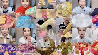 MORE SWALLOWING CRUNCHES ASMR - YY STICKY CRUSHED ICE WITH CHIPS AND FROSTLIKE SHAVED 🤤🤤