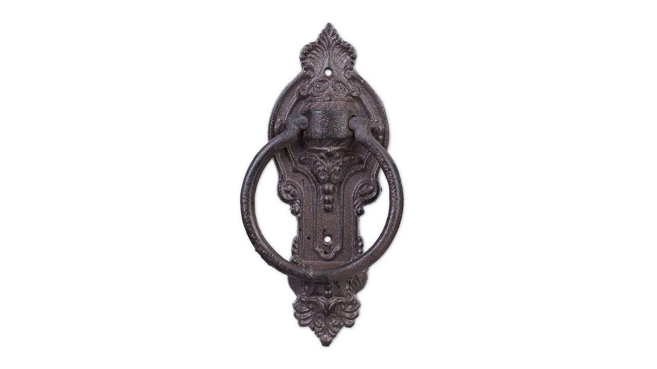 Batacchio Per Porta Con Testa Di Leone In Ghisa - Stile Vintage Dorato - Foto 10