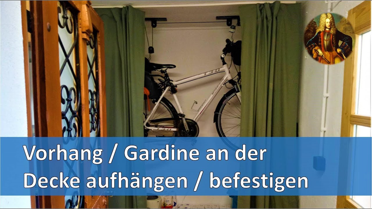 vorhang an der decke befestigen