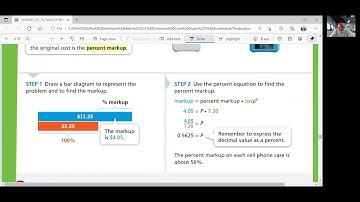 EnVision Grade 7 Accelerated Pre-Algebra 4-5 Markup and Markdown Problems