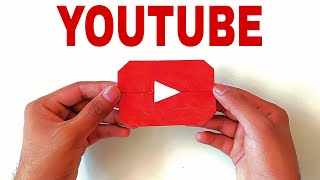 Youtube Logo Craft With Paper Paper Logo Very Easy Craft By Shadow Art