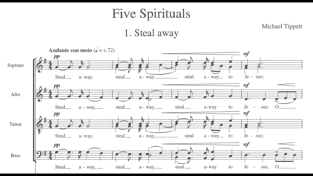 Michael Tippett   Five Spirituals from A Child of Our Time score video
