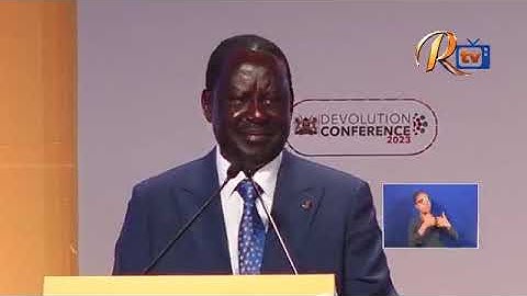 Listen to Raila Odinga explosive speech in Eldoret during devolution conference