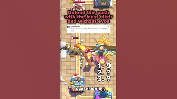 Defend this push with the least elixir! Attempt 2😮 #clashroyale #shorts #effect