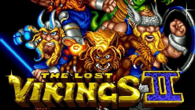 O perdido vikings 1 2 jogo de ação para snes 16 bit retro carrinho