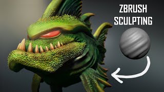 Zbrush Sculpting ( THE VILLAIN FISH) timelapse
