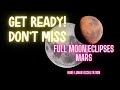 Full Moon Eclipses Mars - Rare Lunar Occultation & Energy 🌕 Moon & Mars Energy 210.42 hz- 144.73 hz
