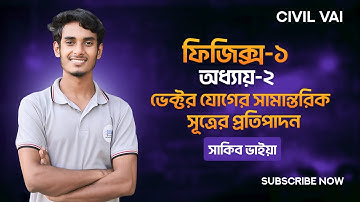Physics 1 chapter 2 || ভেক্টর যোগের সামান্তরিক সুত্রের প্রতিপাদন || #diploma #polytechnic