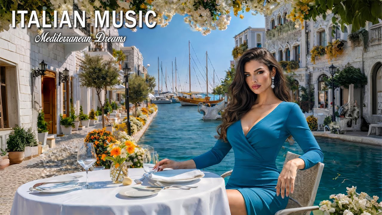 Mediterranean Bliss 🎶 Relaxing Italian Coastal Music & Dreamy Seaside View 4K
