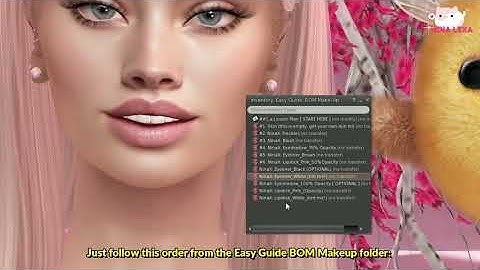 💄 Easy Bakes On Mesh (BOM) Makeup Tutorial | 🎁 FREE Lelutka EvoX Make Up | Second Life