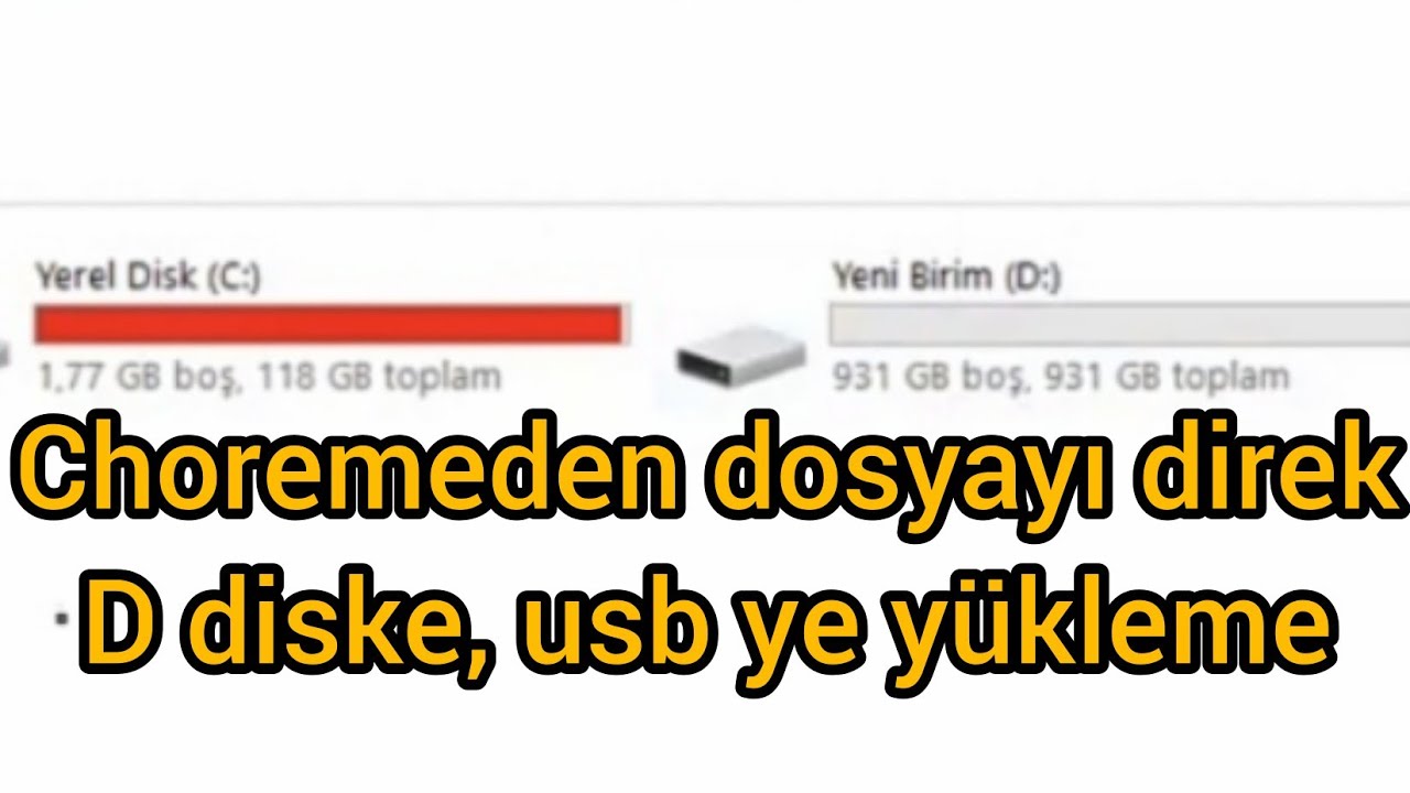 İnternetten direk D diske, usb ye dosya indirme (indirme konumunu değiştirme)