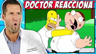 Médico de Emergencias REACCIONA a Lesiones en Pelea de Padre de Familia vs Los Simpson