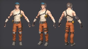 Soldier game ready 3d model