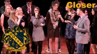 Closer - A Cappella Cover | OOTDH ft. Freshly Brewed
FACEBOOK: www.Facebook.com/OutoftheDawgHouse
TWITTER: www.Twitter.com/OOTDH
INSTAGRAM: www.Instagram.com/OOTDH
Butler Universitys Out of the Dawg House and Freshly Brewed perform Closer, featuring Alexander Waddell and Claire Ryan, at OOTDHs Holiday Concert in the Schrott Center on December 11th, 2016. Closer - A Cappella Cover | OOTDH ft. Freshly Brewed