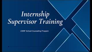 Internship Site Supervisor Training