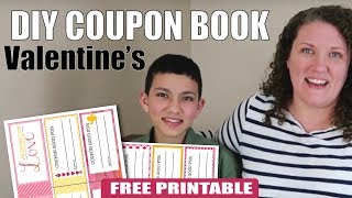 Valentine's Day Craft | DIY Coupon Book | Free Printable | Valentine's Day Ideas