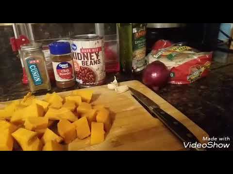 Sweet potato and black bean tostada