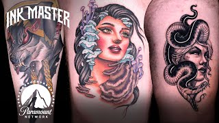 Angel, Holli & Bob Challenge Ink Master Anthony’s Design! 🤯🐺 S14 Ep. 4 | Ink Master