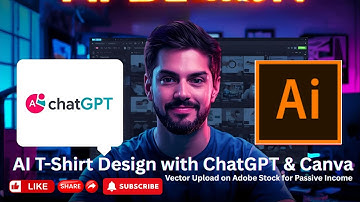 How to Create AI T-Shirt Design with ChatGPT & Canva | Vector Upload on Adobe Stock Passive Income