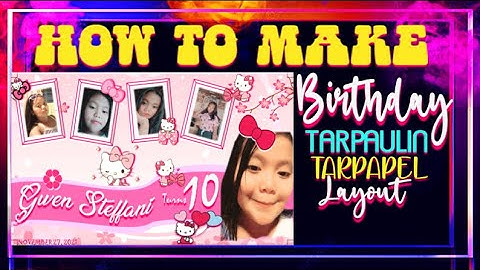 HOW TO MAKE TARPAULIN/TARPAPEL BIRTHDAY LAYOUT USING MS POWERPOINT II BIRTHDAY  POSTER LAYOUT