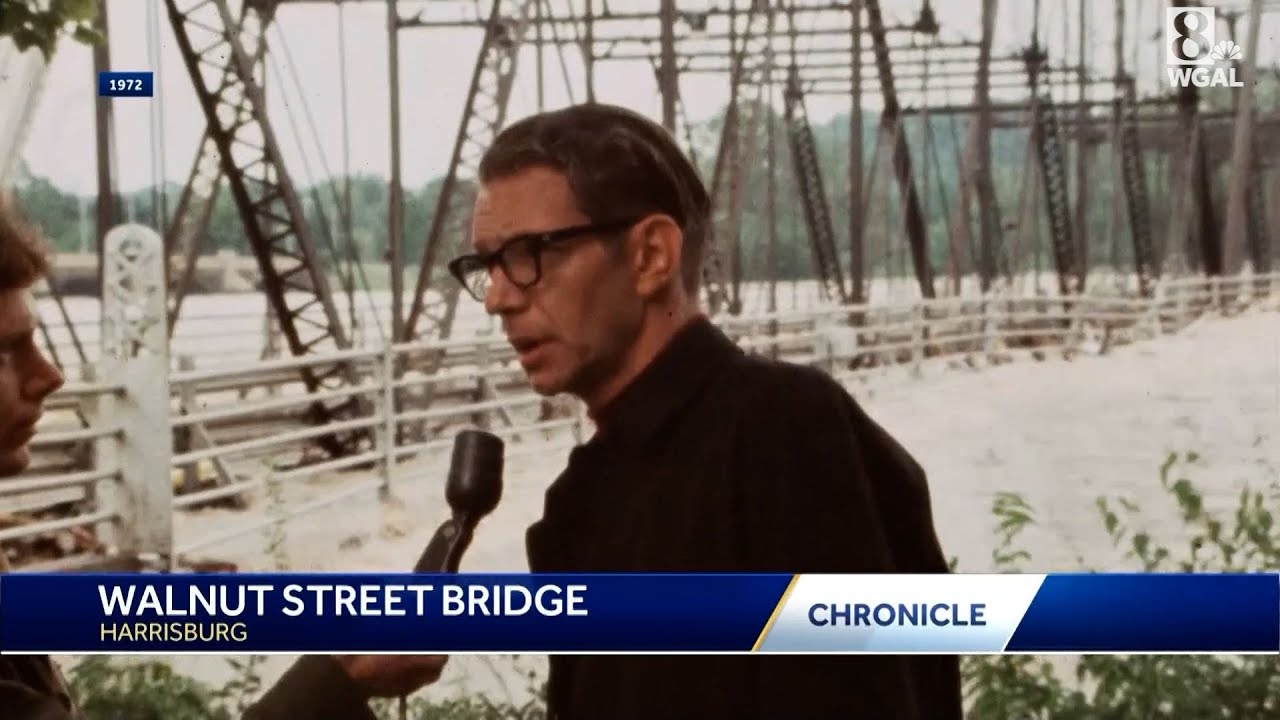 Agnes, then and now; Walnut Street Bridge in Harrisburg