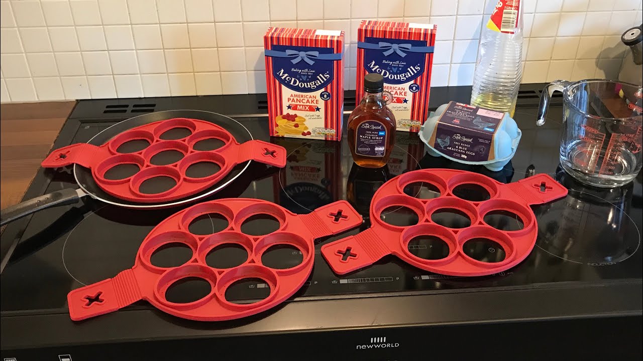 (AS SEEN ON TV) Silicone American Pancake & Egg Maker Demonstration