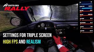 Best Assetto Corsa Rally Settings for Triple Screen (High FPS + Realism)