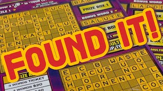 Found It ‼️ Mystery Crossword 🔎 #california #lottery #scratchers #boom #win #crossword 