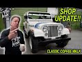 Classic Coffee Walk: Survivor Jeeps & Collins Bros Shop Update!!