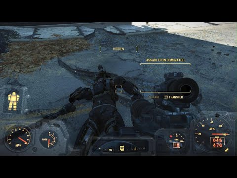 Fallout 4 Assaultron and Heli exploding