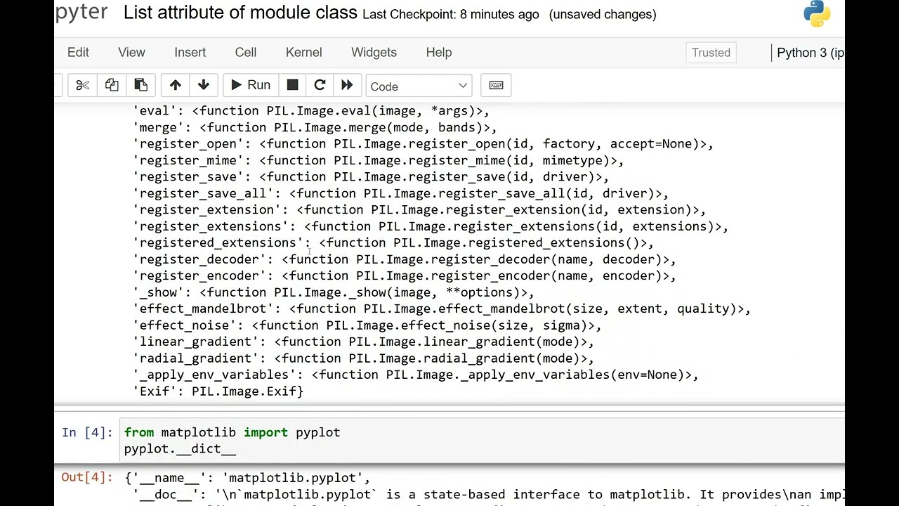 Day 111 : List attribute of module class in Python
