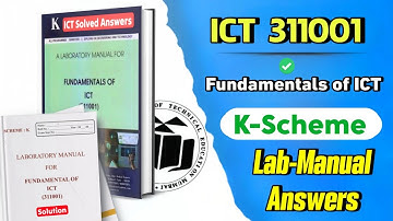 diploma first year manual for fundamental of ICT(311001)for k scheme in new video very important