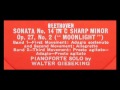 Miniature de la vidéo de la chanson Piano Sonata No. 14 In C-Sharp Minor, Op. 27 No. 2 “Moonlight”: I. Adagio Sostenuto (1953 Recording)
